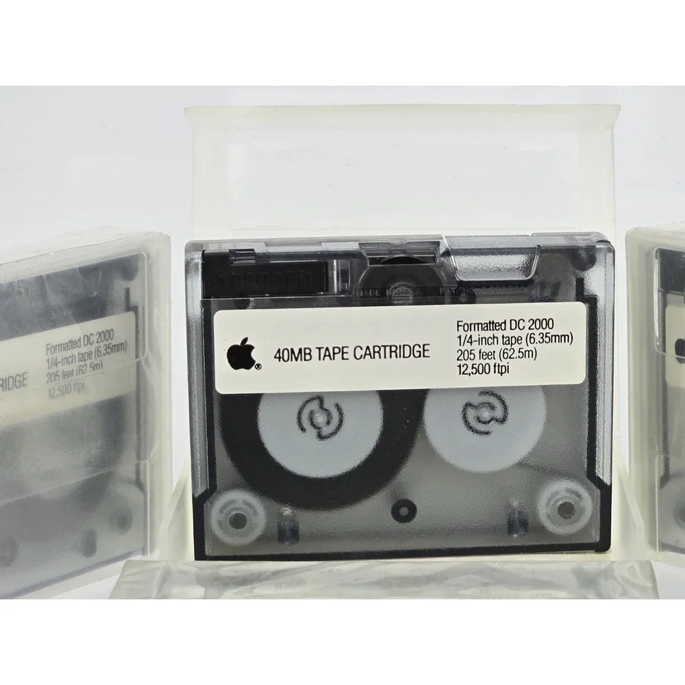4 Lot Apple 40MB 40SC Tape Backup Cassette - M2640 SCSI Macintosh NOS‎ OEM MO132